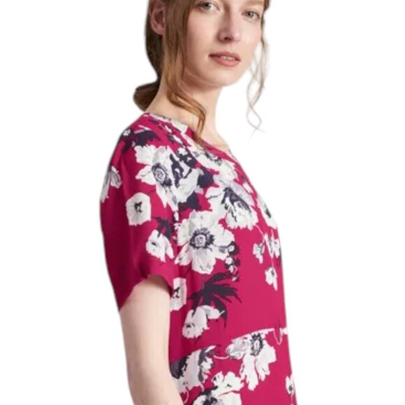 Joules Krista Floral Popover Shift Dress - Deep Pink (Dark Posy) - 10 - Picture 1 of 10